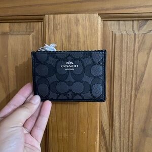Coach Black Leather Card Holder